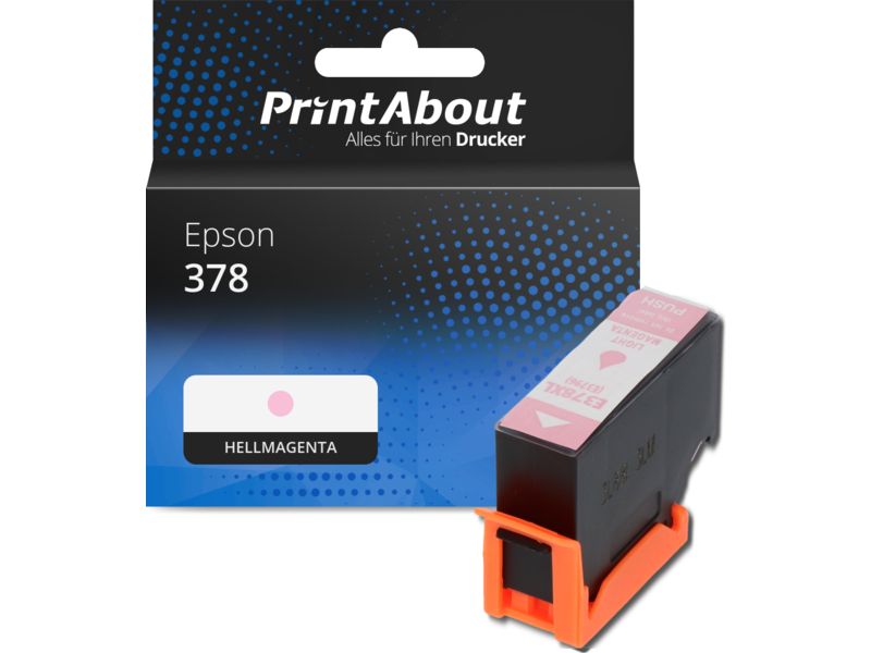 PrintAbout Druckerpatrone 378 (C13T37864010) Hellmagenta für Epson