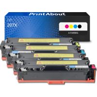 Toner kompatibel mit HP 207X (W2210/11/12/13X) - 4-farbig - Hohe Kapazität - Multipack