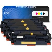 Toner kompatibel mit HP 415A (W2030A) - 4-farbig - Multipack