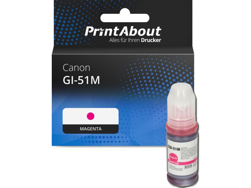 PrintAbout Druckerpatrone GI-51M Magenta für Canon
