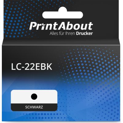 Druckerpatrone kompatibel mit Brother LC-22EBK - Schwarz - Hohe Kapazität