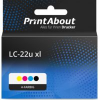 Druckerpatrone kompatibel mit Brother LC-22u xl (LC-22U) - 4-farbig - Multipack