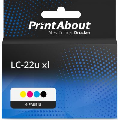 Druckerpatrone kompatibel mit Brother LC-22u xl (LC-22U) - 4-farbig - Multipack