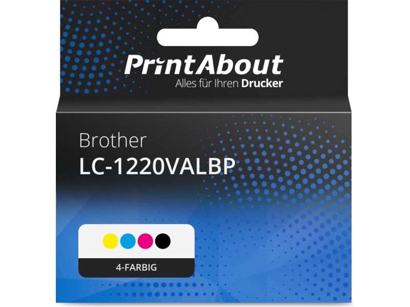 PrintAbout Druckerpatrone LC-1220VALBP 4-farbig Multipack für Brother