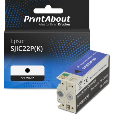 Druckerpatrone kompatibel mit Epson SJIC22P(K) - Schwarz