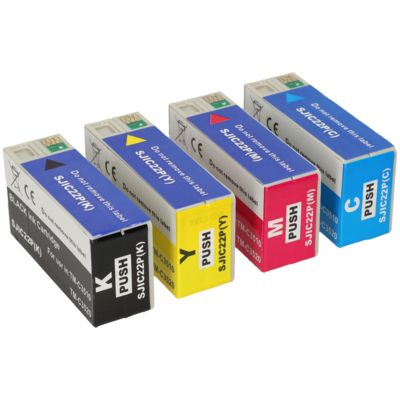 Druckerpatrone kompatibel mit Epson SJIC22P(K/C/M/Y) - 4-farbig - Multipack
