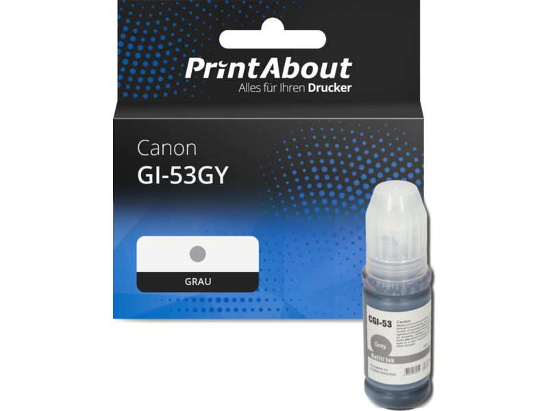 PrintAbout Druckerpatrone GI-53GY Grau für Canon