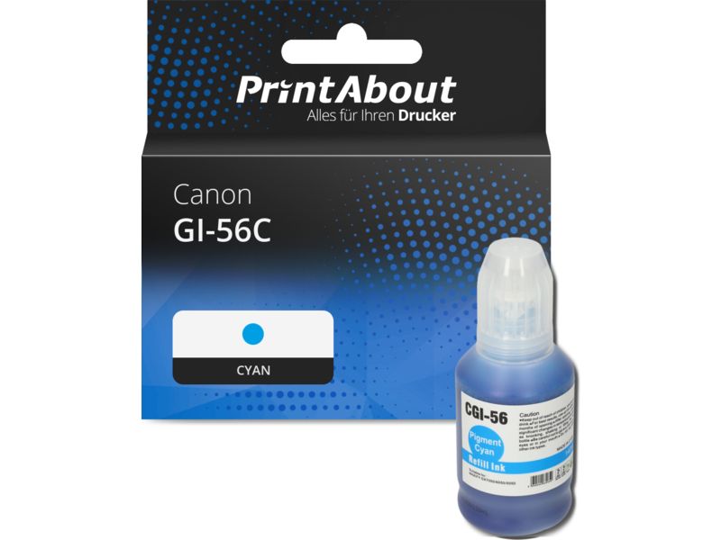 PrintAbout Druckerpatrone GI-56C Cyan für Canon