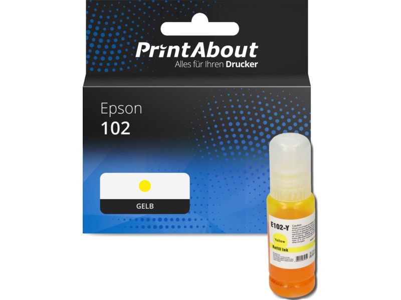 PrintAbout Druckerpatrone 102 (T03R440) Gelb für Epson