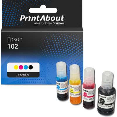 Druckerpatrone kompatibel mit Epson 102 (T03R14/24/34/440) - 4-farbig - Multipack