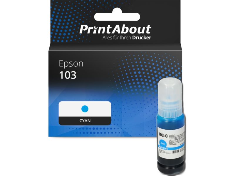 PrintAbout Druckerpatrone 103 (C13T00S24A) Cyan für Epson