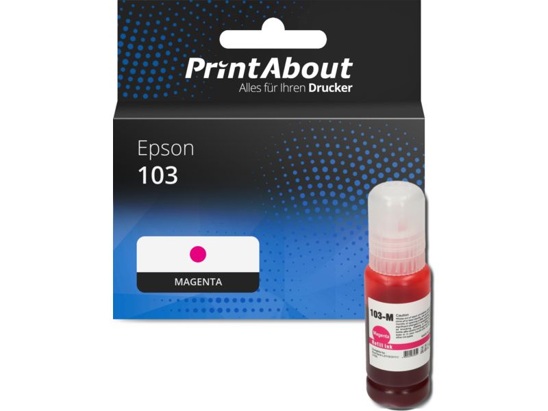 PrintAbout Druckerpatrone kompatibel mit Epson 103 (C13T00S34A) - Magenta