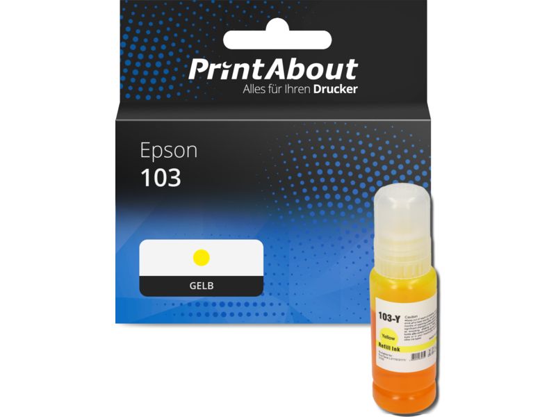 PrintAbout Druckerpatrone 103 (C13T00S44A) Gelb für Epson