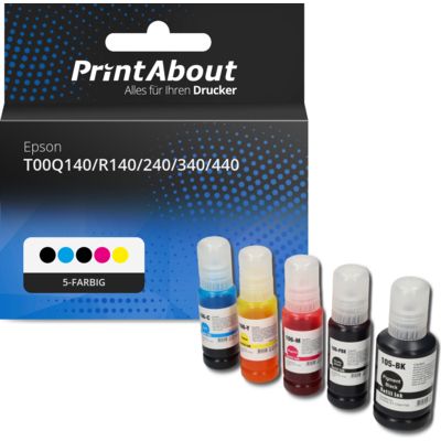 Druckerpatrone kompatibel mit Epson T00Q140/R140/240/340/440 (105) - 5-farbig - Multipack
