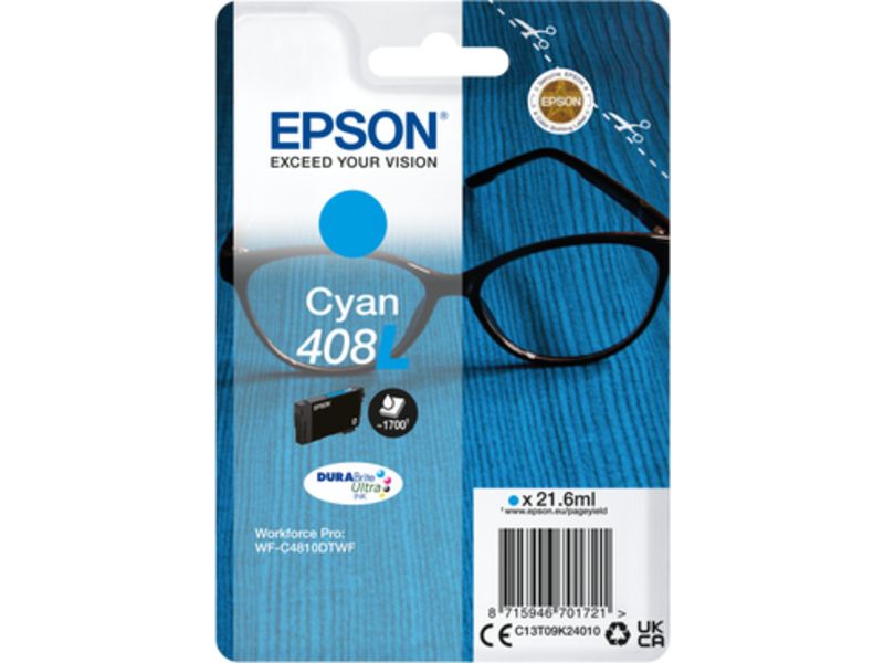 Epson 408L (C13T09K24010) - Cyan - Druckerpatrone - Hohe Kapazität