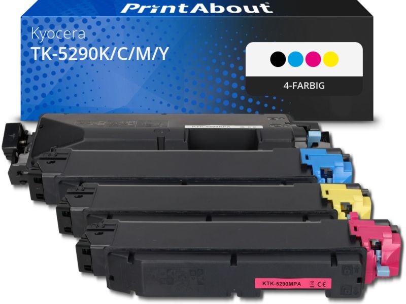PrintAbout Toner TK-5290K/C/M/Y 4-farbig Multipack für Kyocera
