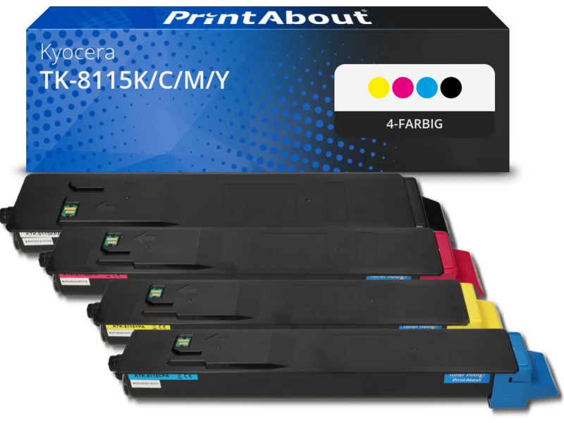 PrintAbout Toner TK-8115K/C/M/Y 4-farbig Multipack für Kyocera