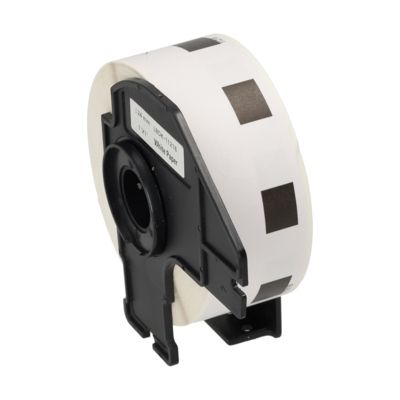 Etikettenrolle kompatibel mit Brother DK-11218 - (24 mm x 24 mm) - Schwarz auf weiß