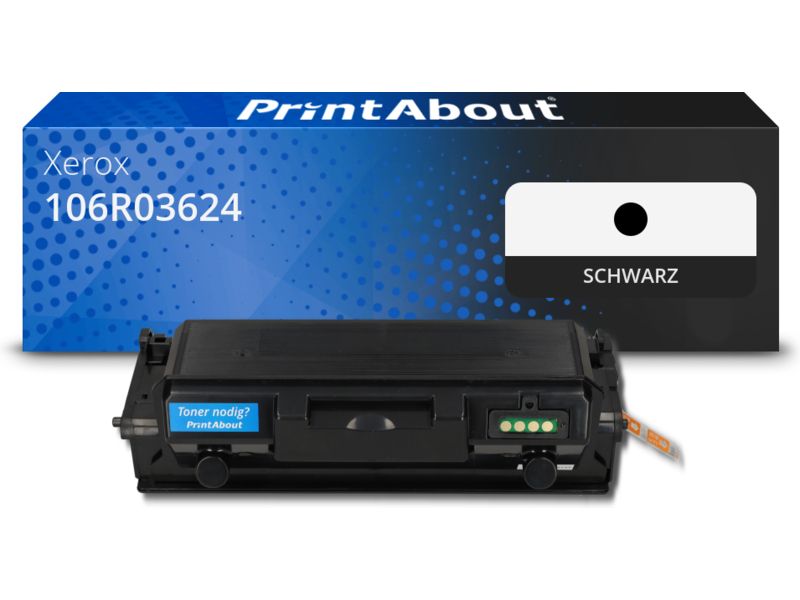 PrintAbout Toner 106R03624 Schwarz Extra hohe Kapazität für Xerox