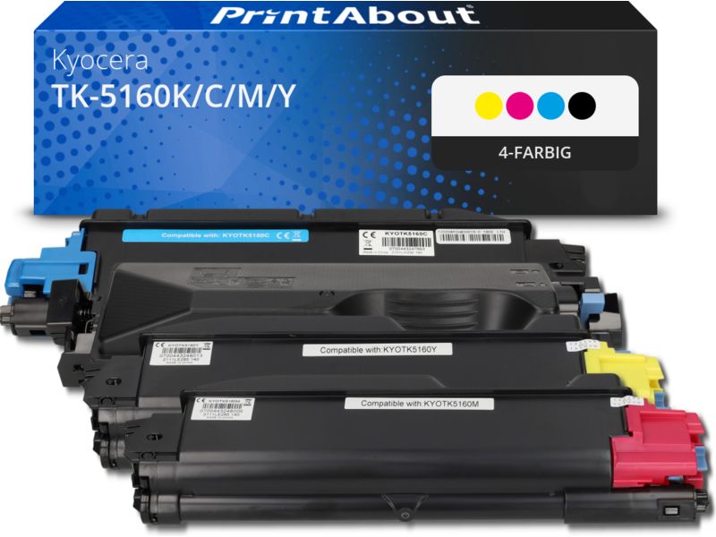 PrintAbout Toner TK-5160K/C/M/Y 4-farbig Multipack für Kyocera
