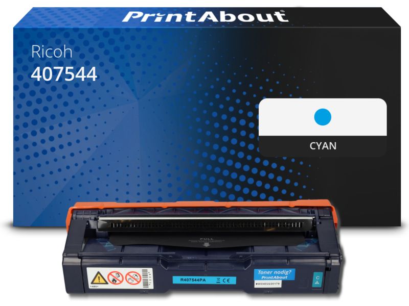 PrintAbout Toner 407544 (SP C250E) Cyan Extra hohe Kapazität für Ricoh