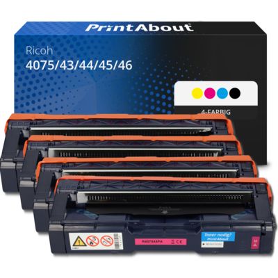 Toner kompatibel mit Ricoh 4075/43/44/45/46 (SP C250E) - 4-farbig - Multipack