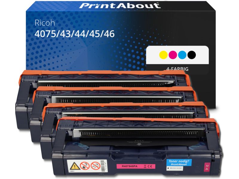 PrintAbout Toner 4075/43/44/45/46 (SP C250E) 4-farbig Multipack für Ricoh