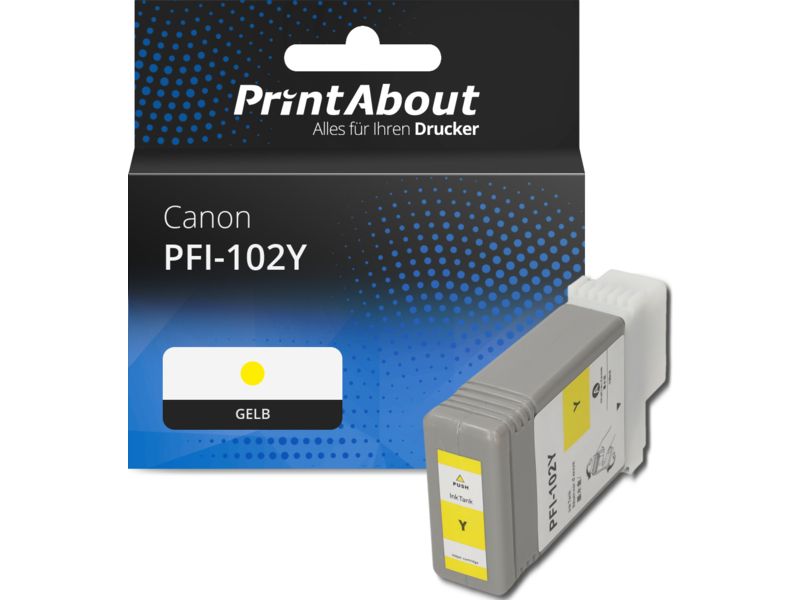 PrintAbout Druckerpatrone PFI-102Y Gelb für Canon