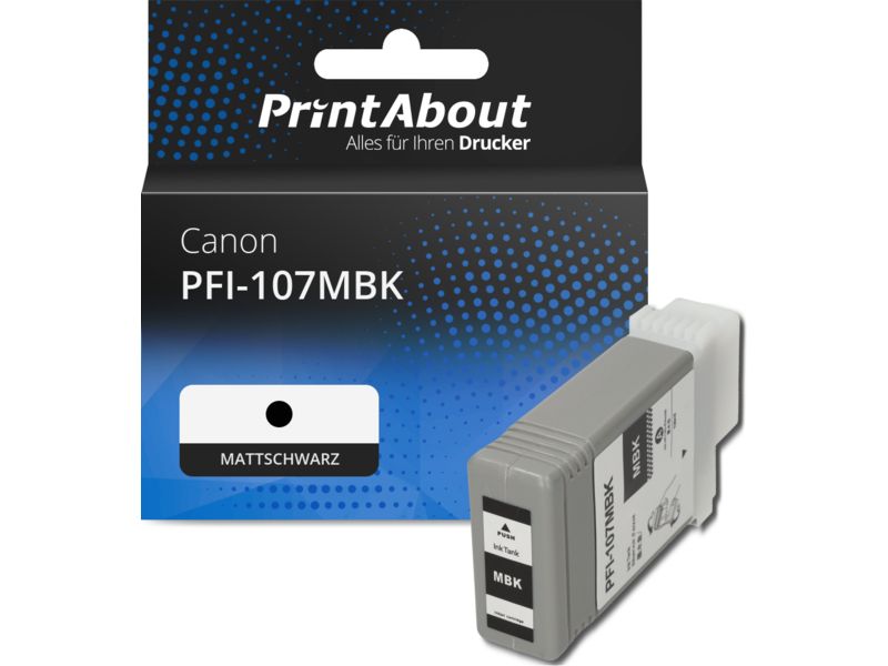PrintAbout Druckerpatrone PFI-107MBK Mattschwarz für Canon