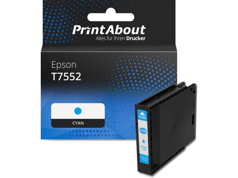PrintAbout Druckerpatrone T7552 Cyan für Epson