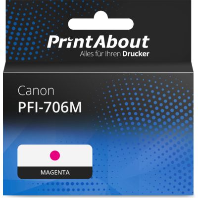 Druckerpatrone kompatibel mit Canon PFI-706M - Magenta - Hohe Kapazität