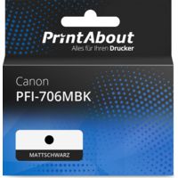 Druckerpatrone kompatibel mit Canon PFI-706MBK - Mattschwarz - Hohe Kapazität
