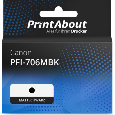 Druckerpatrone kompatibel mit Canon PFI-706MBK - Mattschwarz - Hohe Kapazität