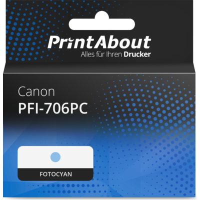Druckerpatrone kompatibel mit Canon PFI-706PC - Fotocyan - Hohe Kapazität