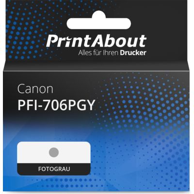 Druckerpatrone kompatibel mit Canon PFI-706PGY - Fotograu - Hohe Kapazität