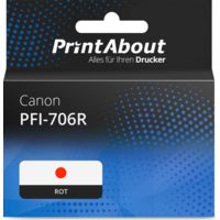 Druckerpatrone kompatibel mit Canon PFI-706R - Rot - Hohe Kapazität