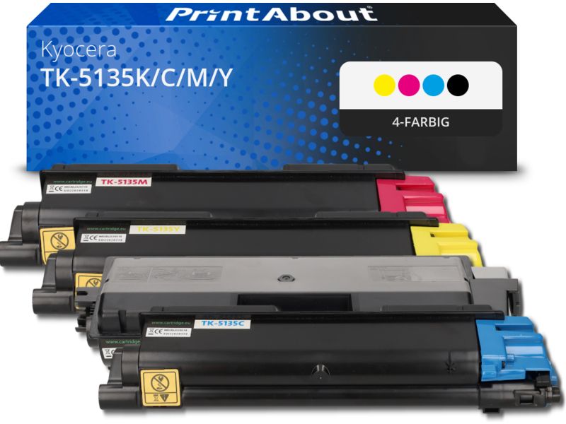 PrintAbout Toner TK-5135K/C/M/Y 4-farbig Multipack für Kyocera