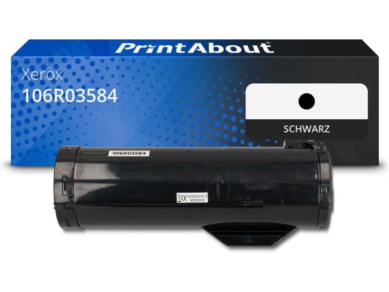 PrintAbout Toner kompatibel mit Xerox 106R03584 - Schwarz - Extra hohe Kapazität