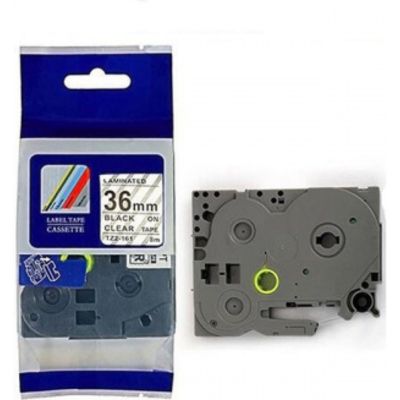 Brother TZe-M61 - (36 mm) - Schwarz auf transparent - Tape