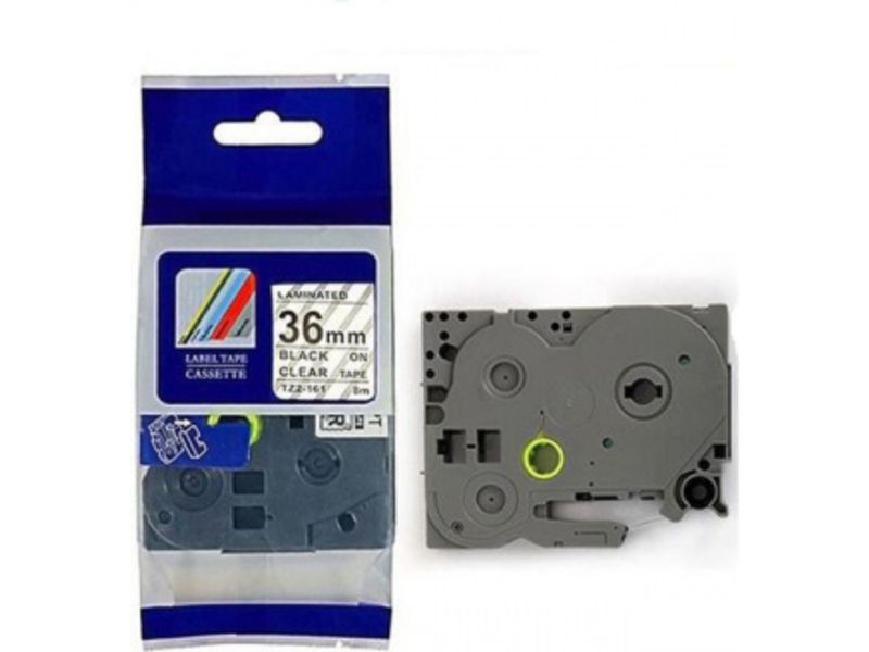 Brother TZe-M61 - (36 mm) - Schwarz auf transparent - Tape