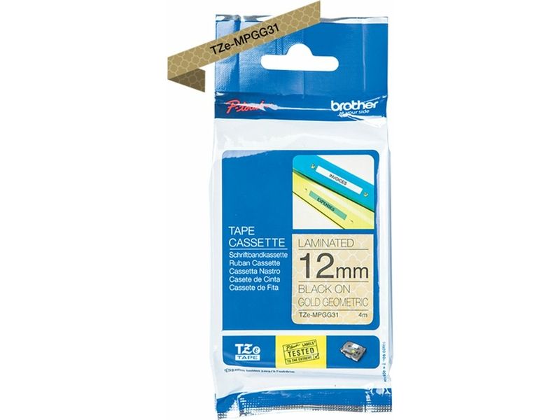Brother TZe-MPGG31 - Schwarz auf gold - Tape
