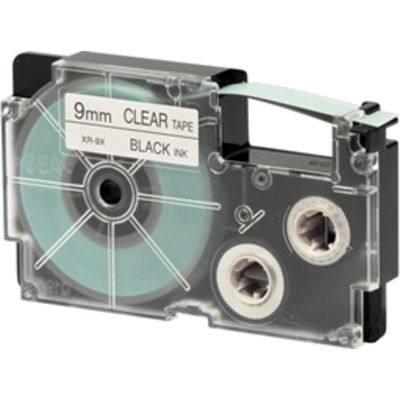 Casio XR-9WE1 - Schwarz auf weiß - Tape