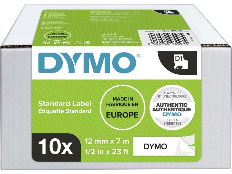 Dymo 2093097 - Schwarz auf weiß - Tape