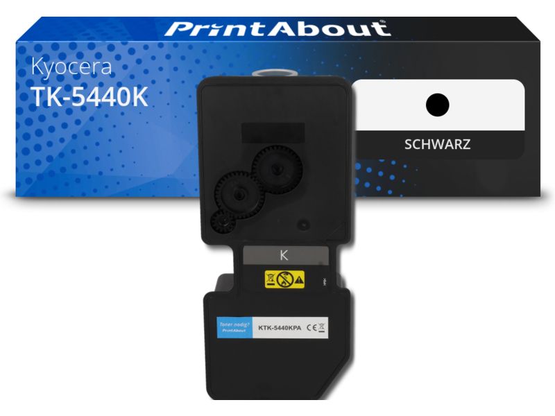 PrintAbout Toner TK-5440K Schwarz Hohe Kapazität für Kyocera
