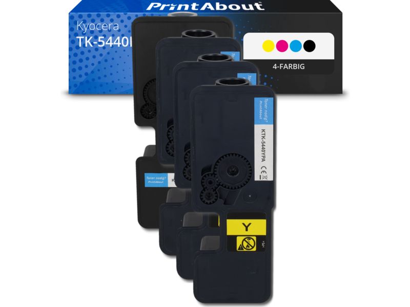 PrintAbout Toner TK-5440K/C/M/Y 4-farbig Multipack Hohe Kapazität für Kyocera