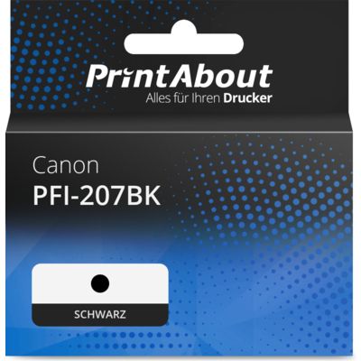 Druckerpatrone kompatibel mit Canon PFI-207BK - Schwarz
