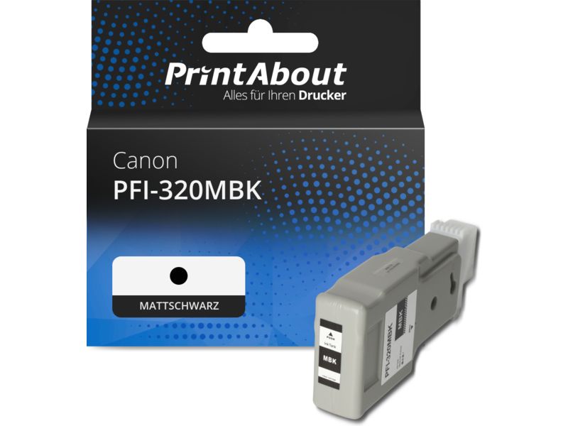 PrintAbout Druckerpatrone PFI-320MBK Mattschwarz Hohe Kapazität für Canon