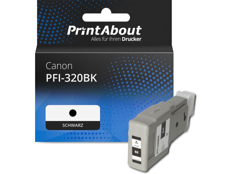 PrintAbout Druckerpatrone PFI-320BK Schwarz Hohe Kapazität für Canon