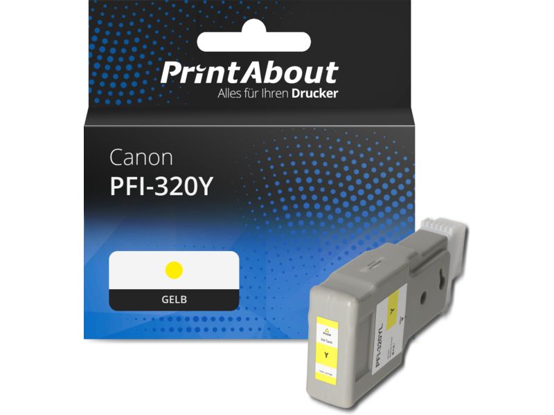 PrintAbout Druckerpatrone PFI-320Y Gelb Hohe Kapazität für Canon