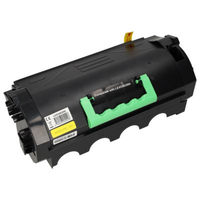 Toner kompatibel mit Lexmark 53B2000 - Schwarz